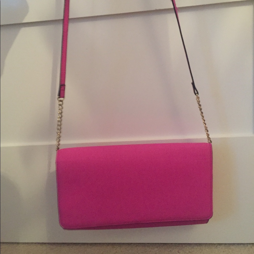 H&M Fuschia Crossbody with Gold detailing